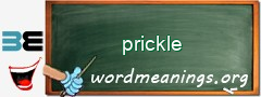 WordMeaning blackboard for prickle